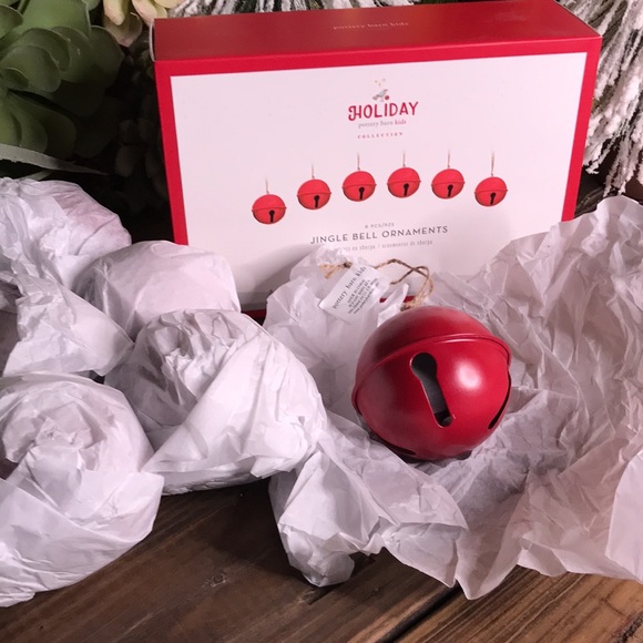 Pottery Barn Kids Red Jingle Bell Ornaments with Jute String , Set of 6 … - Picture 4 of 10